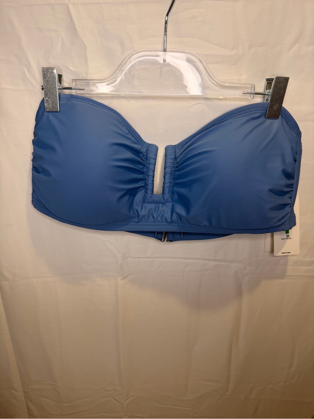 DKNY Strapless Bandeau Swim Top - Blue